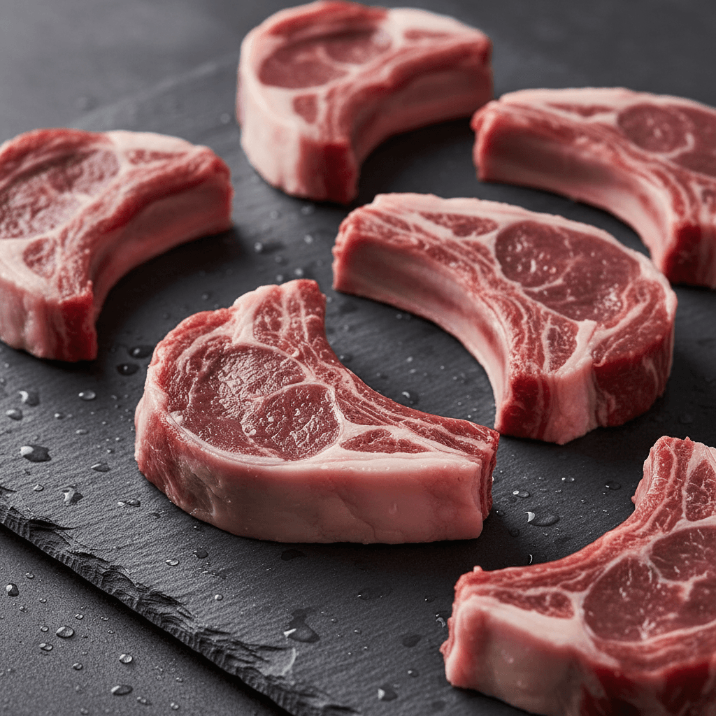 Hennessy lamb chops plated and ready to serve